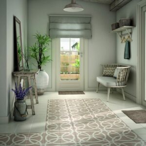 heritage loop tiles in living room and hallway