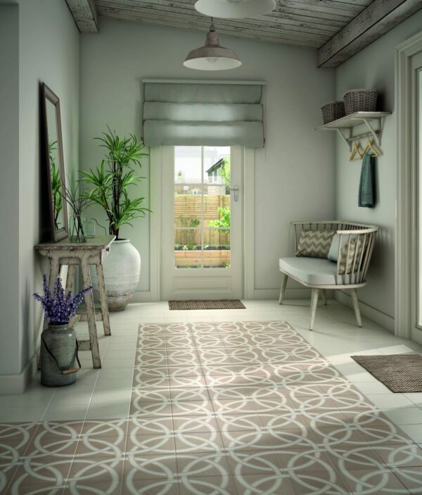 heritage loop tiles in living room and hallway