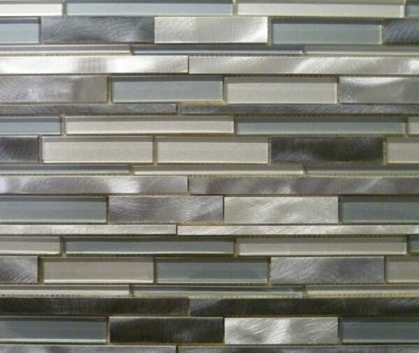 metallic silver linear