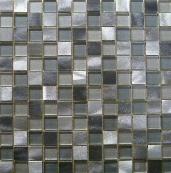 metallic silver mosaic